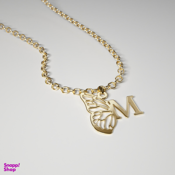 آویز گردنبند طلا 18 عیار زنانه مدوپد مدل M کد kc18846