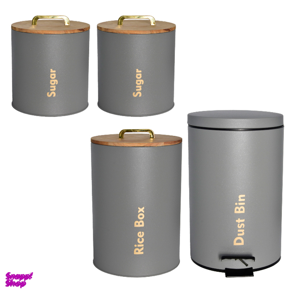 سرویس آشپزخانه 4 پارچه یونیک مدل درب چوبی دسته T کد 803