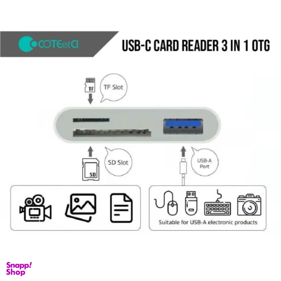 مبدل USB-C به USB و کارت‌ خوان کوتتسی مدل 33020