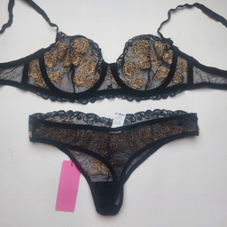 ست شورت و سوتین زنانه برتا کد 2420MZ رنگ مشکی