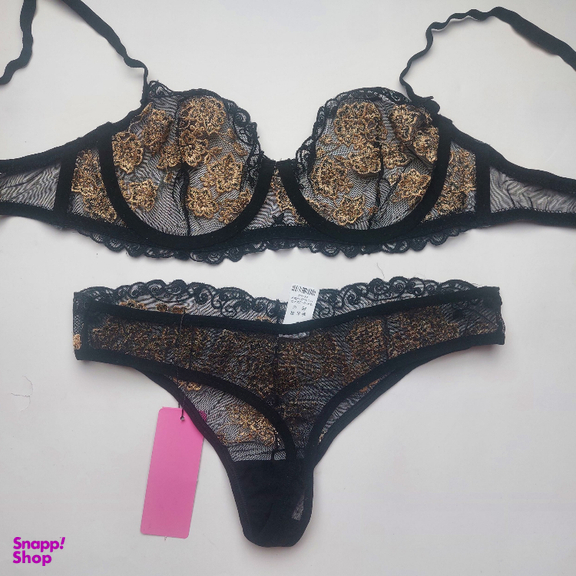 ست شورت و سوتین زنانه برتا کد 2420MZ رنگ مشکی