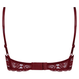 ست شورت و سوتین زنانه ماییلدا مدل فنردار گیپوری کد 4691-8585 رنگ زرشکی