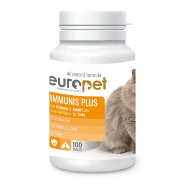 قرص ایمنی گربه و بچه گربه یوروپت مدل Immunis Plus وزن 50 گرم