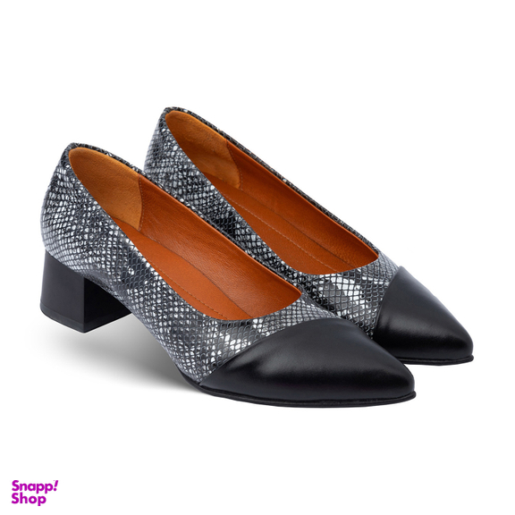 کفش زنانه چرم یلسان مدل آلیس کد 643-RTL رنگ مشکی