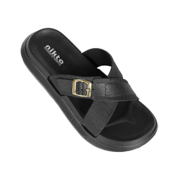 دمپایی زنانه نیکتا مدل پاییز رنگ مشکی