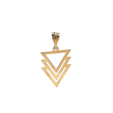 پلاک گردنبند طلا 18 عیار زنانه هیام گالری طرح مثلث