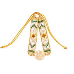 دستبند طلا 18 عیار زنانه میلی گالری مدل آسانسوری میوکی طرح گل کد MT1428