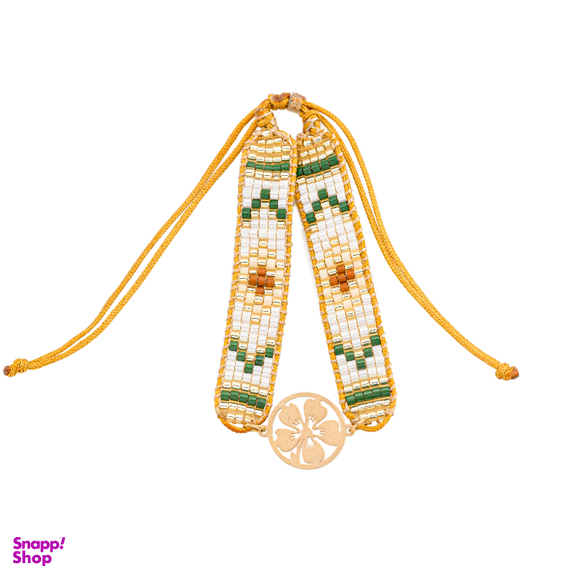 دستبند طلا 18 عیار زنانه میلی گالری مدل آسانسوری میوکی طرح گل کد MT1428