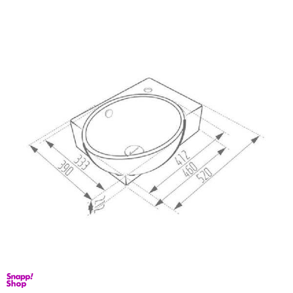 ست روشویی و کابینت مروا کابین مدل بیضی 52