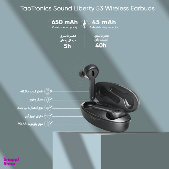 هدفون بی سیم تائوترونیکس مدل 308/TT-BH053 53-01000-307