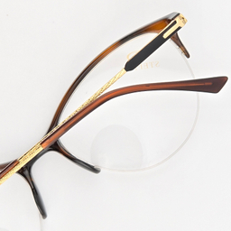فریم عینک طبی زنانه مدل گربه ای نیم فریم کد STEPEER8844C4