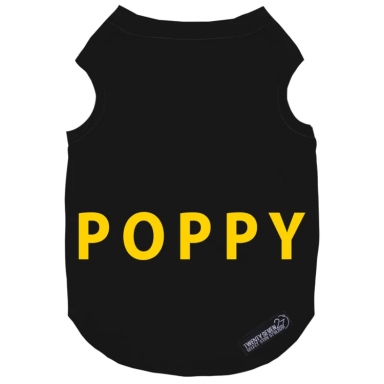 لباس سگ و گربه 27 طرح Poppy کد MH1340 رنگ مشکی