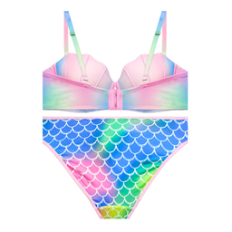 ست شورت و سوتین زنانه مدل اسفنجی دکلته صدفی طرح پری دریایی کد 10111