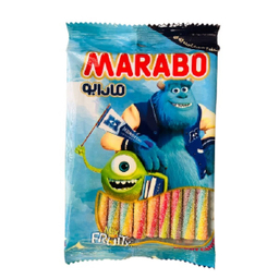 پاستیل مدادی پیچشی مارابو وزن 100 گرم بسته 12 عددی