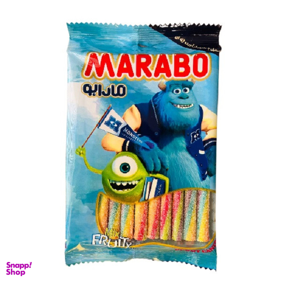 پاستیل مدادی پیچشی مارابو وزن 100 گرم بسته 12 عددی