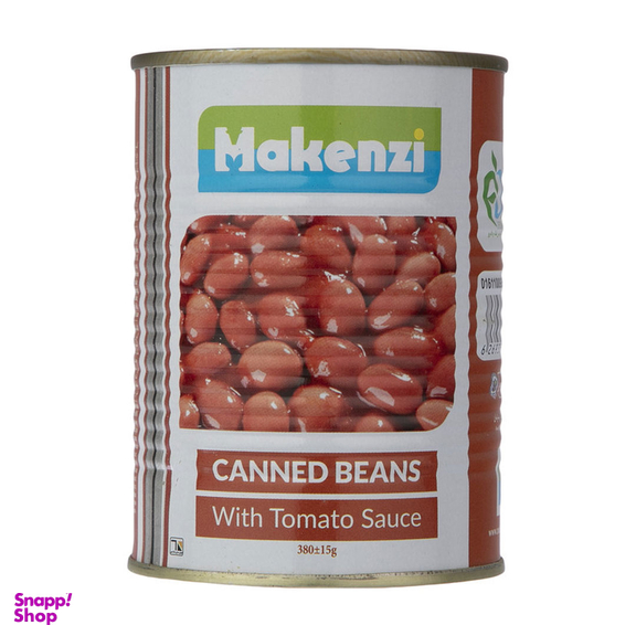 کنسرو لوبیا چیتی با سس گوجه فرنگی مکنزی وزن 380 گرم