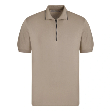 پولوشرت بافت آستین کوتاه مردانه مدل GD-s-16899499 رنگ کرم