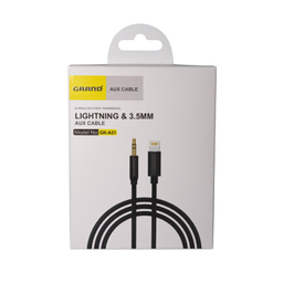 کابل دیتا Lightning به Jack 3.5mm گرند مدل GK-A21 طول 1 متر