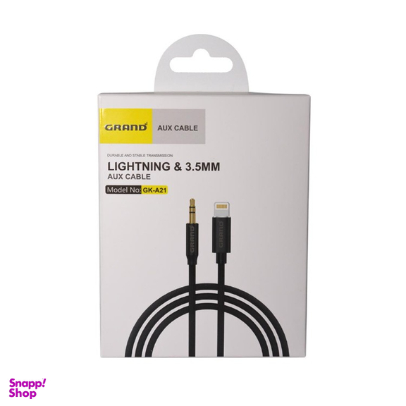 کابل دیتا Lightning به Jack 3.5mm گرند مدل GK-A21 طول 1 متر