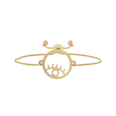 دستبند طلا 18 عیار زنانه پانسی مدل چشم کد D9400