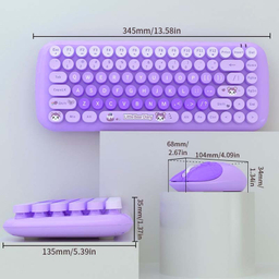 کیبورد و ماوس بی سیم مافی مدل candy fashion multicolor