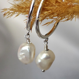 گوشواره نقره زنانه گیرا مدل Pearl کد G681