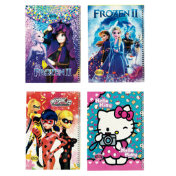 دفتر مشق 50 برگ سیمی مدل دخترانه کد MJ1 بسته 4 عددی