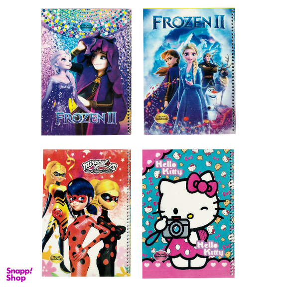 دفتر مشق 50 برگ سیمی مدل دخترانه کد MJ1 بسته 4 عددی