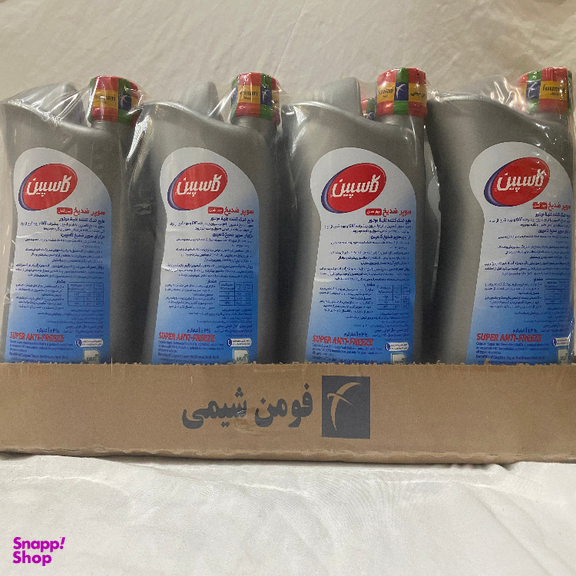 ضد یخ چهار فصل خودرو کاسپین مدل Oat Technology کد 290058002174 حجم 1 لیتر بسته 16 عددی
