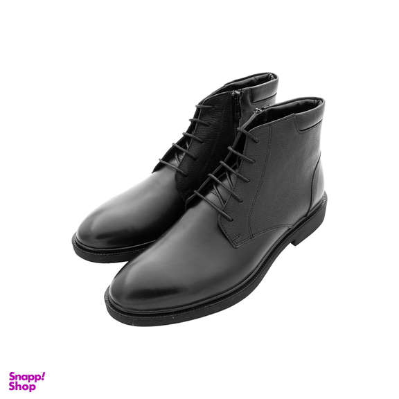 بوت مردانه چرم کد 0090PF رنگ مشکی