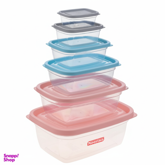 ظرف نگهدارنده نورینو مدل آسو کد 004 مجموعه 6 عددی