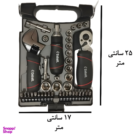 ست ابزار کبالت مدل STUBBY RATCHET مجموعه 40 عددی