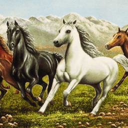 فرش دستباف دیوارکوب سی پرشیا مدل گله اسب کد 903366 سایز 123×56 سانتی‌ متر