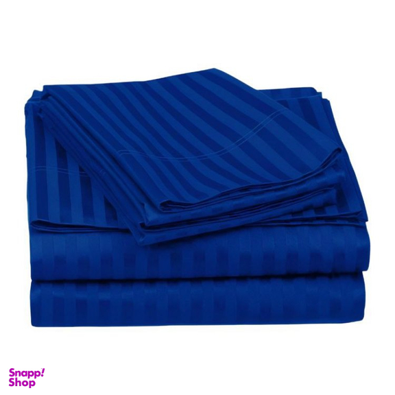 ست ملحفه و روبالشی دونفره 3 تکه مدل هتلی پارالل سایز 180×200 سانتی متر