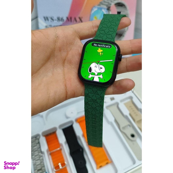 ساعت هوشمند مدل WS 86 MAX دارای قابلیت کنترل سطح اکسیژن خون با بند فلزی