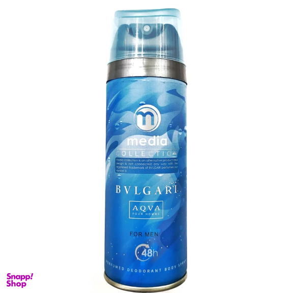 اسپری خوشبو کننده بدن مردانه مدیا مدل Bvlgari حجم 200 میلی لیتر