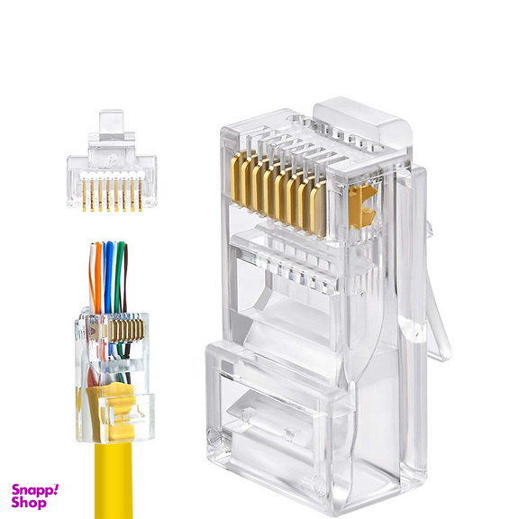 سوکت شبکه CAT6 مدل OPEN END بسته 100 عددی