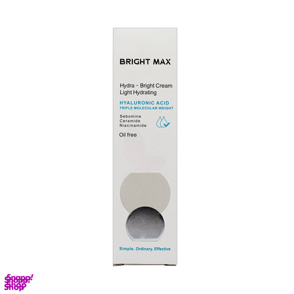 کرم آبرسان برایت مکس مدل هیالورونیک اسید مناسب پوست چرب و معمولی حجم 50 میلی لیتر بسته 2 عددی