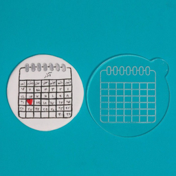 استامپ برجسته تزیین فوندانت مدل تقویم