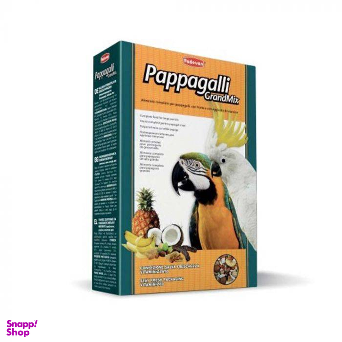 غذای طوطی سانان بزرگ پادوان مدل Pappagalli کد 21479 وزن 600 گرم