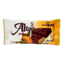 ویفر آکو دوقلو بادامی چیچک بسته 12 عددی