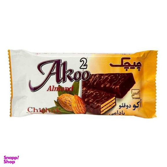 ویفر آکو دوقلو بادامی چیچک بسته 12 عددی