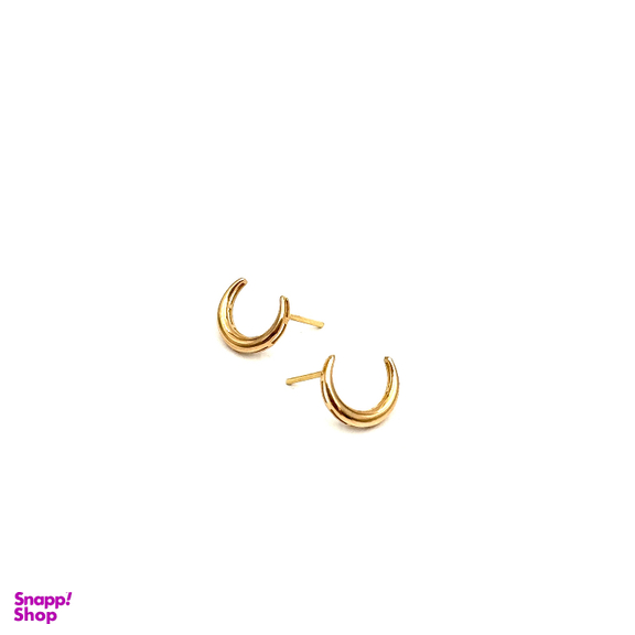 گوشواره طلا 18 عیار زنانه مدل ماه کد 128011