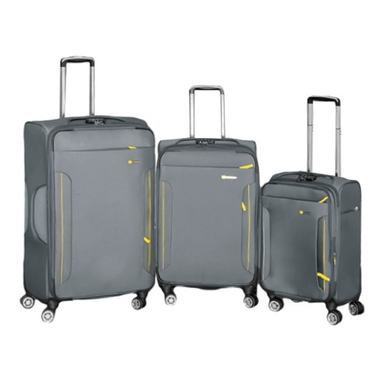 ست چمدان طرح کاترپیلار مدل CATB203B TRAVEL SENTRY SERIES مجموعه سه عددی به همراه کیف آرایشی و جا کفشی