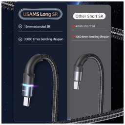 کابل دیتا USB Type-C یوسمز مدل US-SJ537 طول 1.2 متر