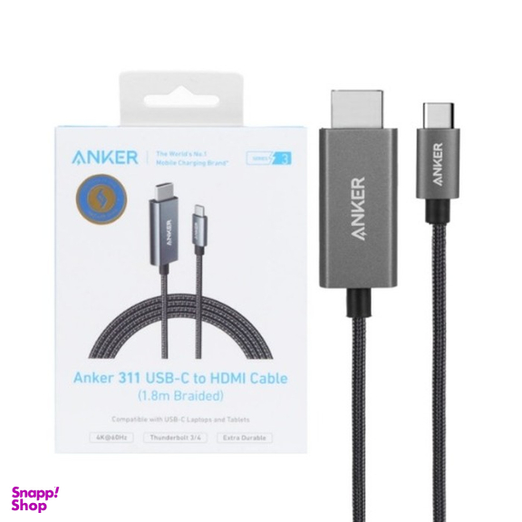 کابل تبدیل HDMI به Type-C انکر مدل Anker 311 طول 1.8 متر