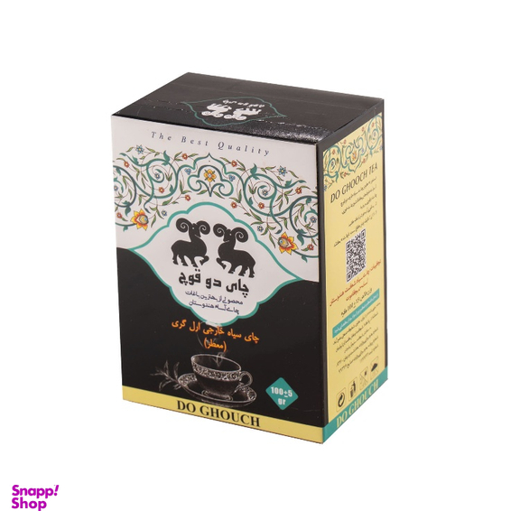 چای سیاه خارجی ارل گری معطر دو قوچ وزن 100 گرم