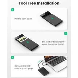 باکس هارد 2.5 اینچ Type-C 3.1 gen2 یوگرین US221