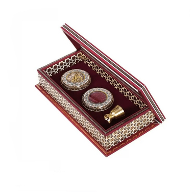 پک هدیه زعفران و هل ستاره زعفرانیه مدل قاجار کد 01