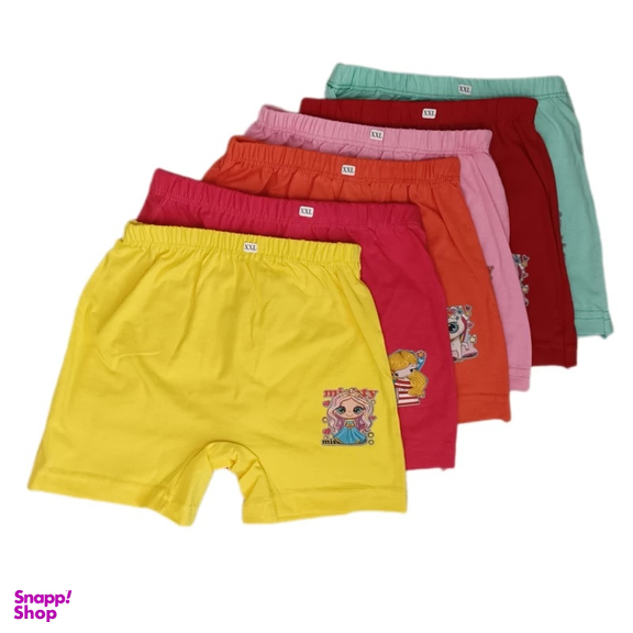 شورت خترانه مدل عروسکی کد 11 مجموعه 6 عددی